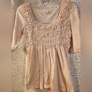 Pink Ruffled Top by Deletta